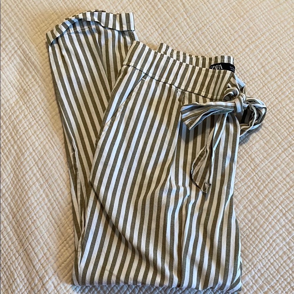 Zara Striped Ankle Pants